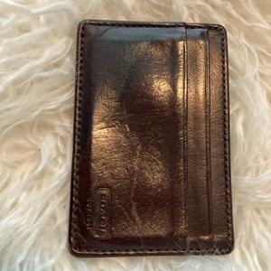 Coach Brown Leather Money Clip